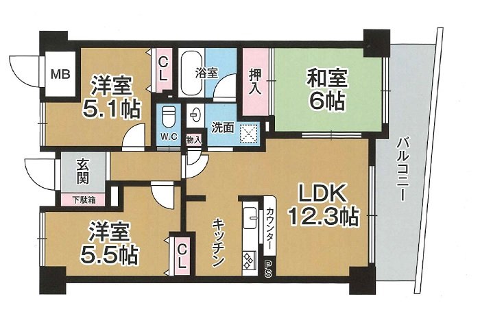 ヴィルヌーブ阿波座図面